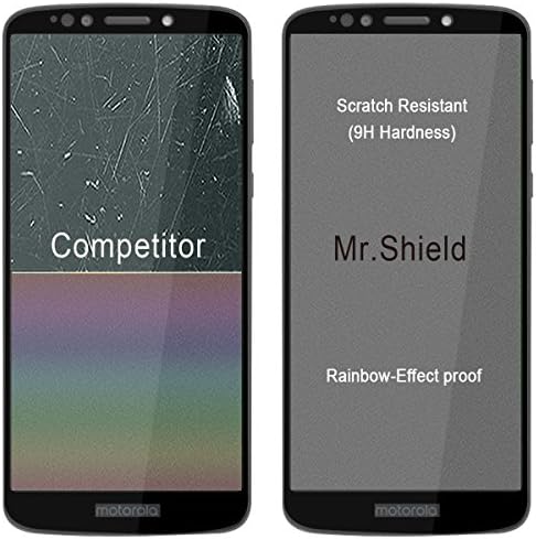 Г-дин Шилд [3-ПАКЕТ] Дизајниран За Motorola Moto E5 Плус [Јапонија Калено Стакло] [9h Цврстина] [Целосен Капак] Заштитник На Екранот