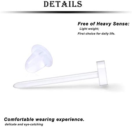 Ocptiy 48 Пара Невидливи Пластични Столпчиња За Обетки Чисти Столпчиња За Ушни Дупки Проѕирни Разделувачи На Уши Пирсинг Накит За Мажи Жени