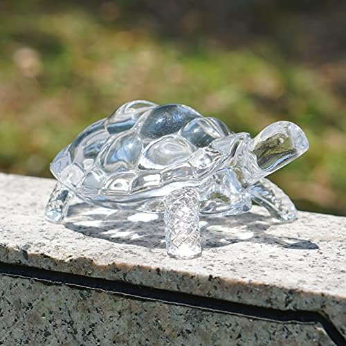 Кинеска Фенг Шуи Тркачка желка кристално стакло статуа Среќен подарок за подобро здравје