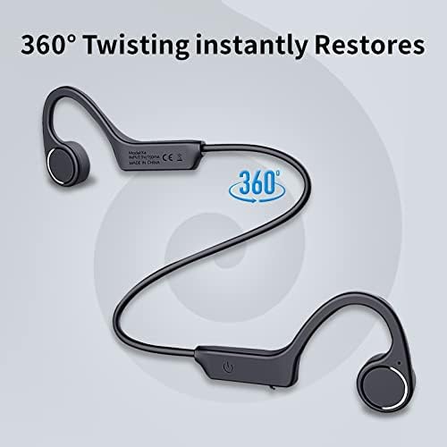 Слушалки За Спроводливост на коските Bluetooth, Безжични Слушалки Со Отворено Уво Вграден Микрофон за поништување Бучава, Bluetooth Отпорен