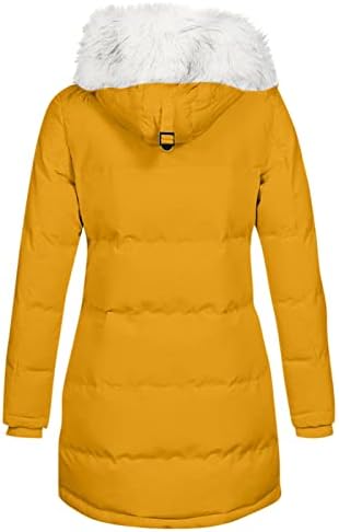 Зимски палта за жени, долги палта ветровиофриофна парка јакна со долги ракави јакна со капети џебови