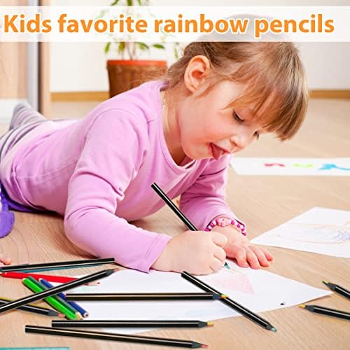 Sanakong 7 боја во 1 моливи во боја на виножито, молив со виножито за деца, црна дрвена боја со молив мулти обоени моливчиња, најголемиот