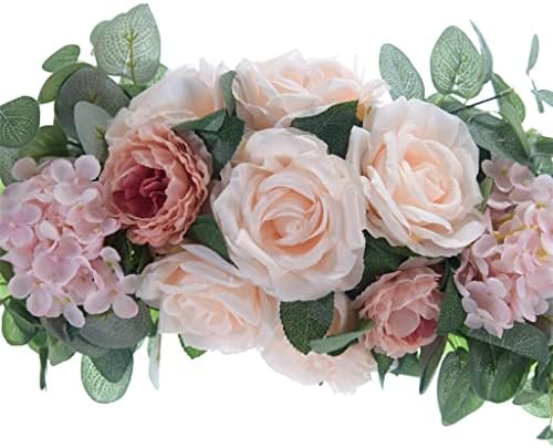 Wyfdp свадба лак симулација цвет украс цвет гарланд врата лентта врата декорација свилен цвет wallид виси