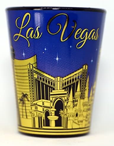 Стакло од пурпурна и златна керамичка шут од Лас Вегас Невада