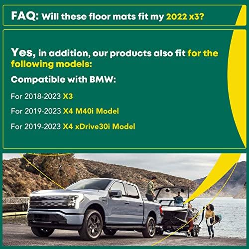 Замена на МАТС за автомобили во Yhtauto за 2018-2022 BMW X3 & 2019-2022 x4 Сите душеци за временски автомобили Прилагодено вклопување TPE облочиња пред и задно седиште, водоотпорен а?