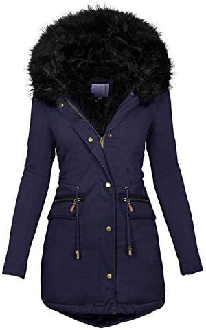 Зимски палта Masbird за жени плус големина топла надворешна облека цврста густа поставена јакна преголема лабава палто за руно