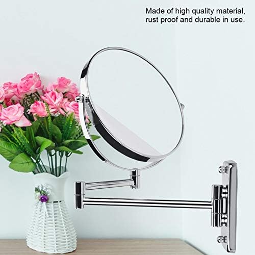 Огледало за шминка, ротирано еднострано огледало 8 wallид за шминка 3x зголемувачки огледало за дама и господа
