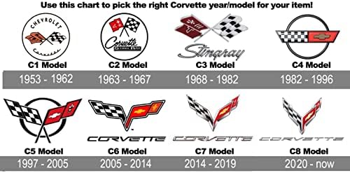 JH ДИЗАЈН ГРУПА Менс Chevy Corvette Маица C4 Серија Логото Црна Екипажот Вратот Кошула