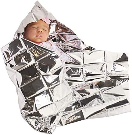 Примакаре ЦС-6835 Стерилна Фолија Ќебе За Бебиња За Новороденчиња И Доенчиња, Заштеда На Топлина За Еднократна Употреба, 30 х 17