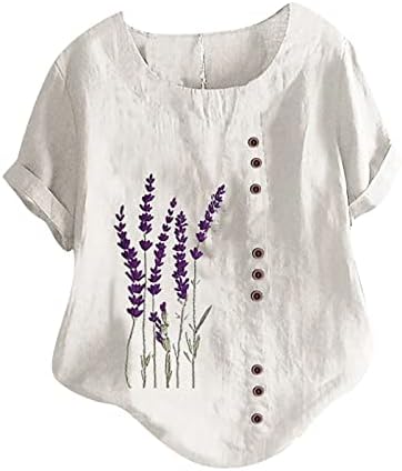 Девојки хула кошула лето есен кратки ракави екипаж цветни графички лабави лабави бренд блуза маица за женски 0м
