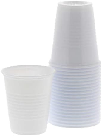 100 Стоматолошки Чаши-Премиум Пластични Стоматолошки Чаши - Пластична Медицинска Чаша За Еднократна Употреба-Цврсти И Издржливи Чаши За Пиење