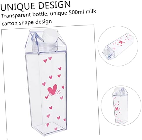 Ханабас 2 парчиња Чаша За Млеко Детско Шише Со Вода Пластични Шишиња Со Вода Пијте Шишиња Со Капачиња Тегла За Млеко Шишиња За