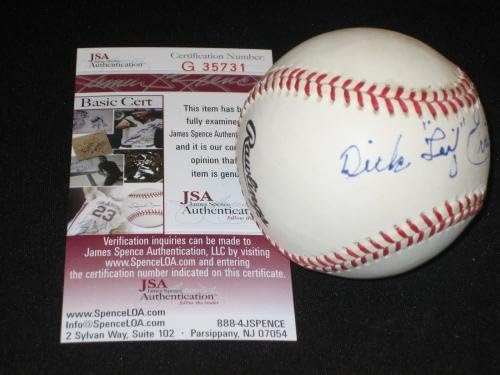 Дик Лиф Ериксон потпиша автограмиран автентичен суровинг на бејзбол ЈСА ретко! - Автограмирани бејзбол