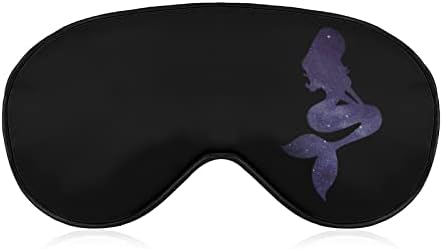 Galaxy сирена маска за спиење со прилагодлива лента меко око затемнување за затемнување за слепите за патување за одмор