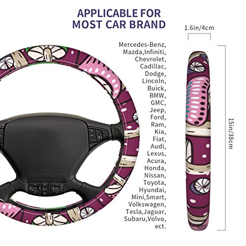 ШУМА ОД ПЕЧУРКИ 3д шема капак на воланот додатоци за автомобили женска девојка подарок универзален тип погоден за декорација на автомобили