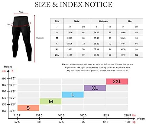 Панталони за компресија на Менс Ланбаоси со џебови за тренингот на тренингот кои трчаат хулахопки ладно сув атлетски спортски спортски салата