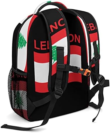 Знаме на ранецот за патувања во Либан, модна торба со рамо, мала тежина, мулти-џебна дневна пакет за училишна студија работа за