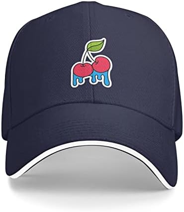 Pooedso Cherry Old School Икони Бејзбол капа за мажи Sports Sports Dad Hat Прилагодливи капачиња за камиони