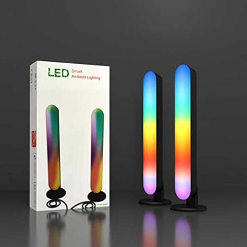 Smart LED ламба за паметна LED, RGB затемнета ламба за кревет 2 парчиња ноќ, ноќно светло, апликација за гласовна контрола, затемнување, спална