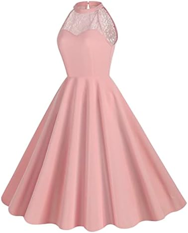 Фустан со розов чипка спандекс за жени летен есенски ракав викторијански фустан за враќање на фустани дами редовно вклопување 1 ч.