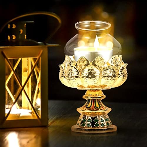 Гроздобер масло ламба Глобуси масло за маслото - Храмска стаклена ламба сенка Буда Хол масло за ламби за покривање на храмот Дома итно осветлување