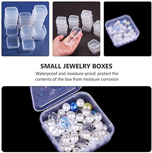 Кабилок 18 парчиња Мини Пластична Кутија За Складирање Мали Проѕирни Пластични Контејнери Таблети За Патување Футрола Со Капаци За