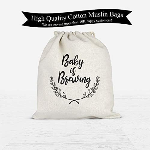 Комплет од 10 памучни торби за корист на муслин Се Подготвува Бебе крштевање торба За услуги За Туширање За Бебиња