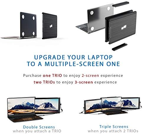 Мобилни Пиксели Трио Пренослив Монитор За Лаптопи, 12.5 Целосна HD IPS Екрани, USB C/USB Двојна Или Тројна Дисплеи, Windows/OS
