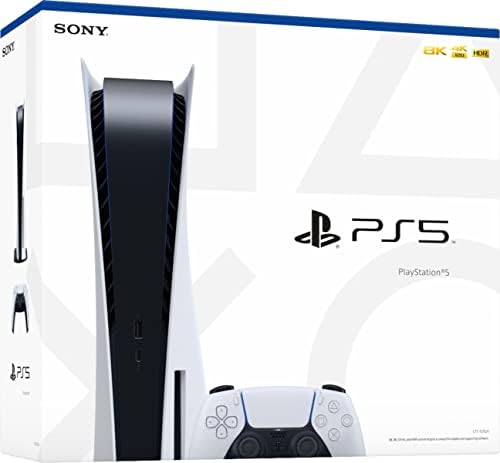 PlayStation 5 диск верзија PS5 Конзола - 4K -ТВ игри, излез од 120Hz 8K, 16 GB GDDR6, 825 GB SSD, WiFi 6, Bluetooth `5.1
