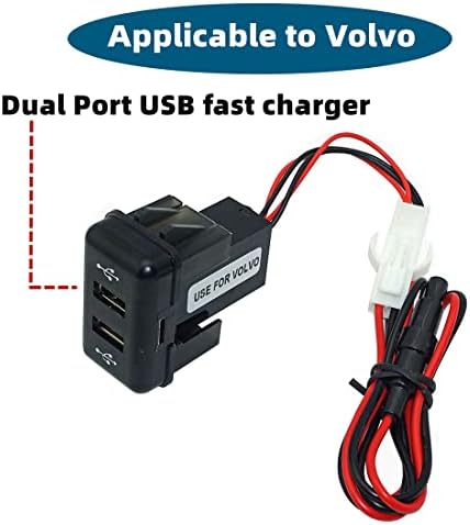 Taruimoo го надгради двојниот USB порт 24V на 5V 2.1A Полнач за монтирање на табла за Volvo FH FH12
