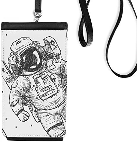 Универзум вонземјанин чудовиште астронаут Телефон паричник чанта што виси мобилна торбичка црн џеб
