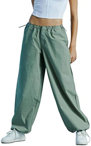 Зелени панталони со падобрански пантахути за жени во Паксун