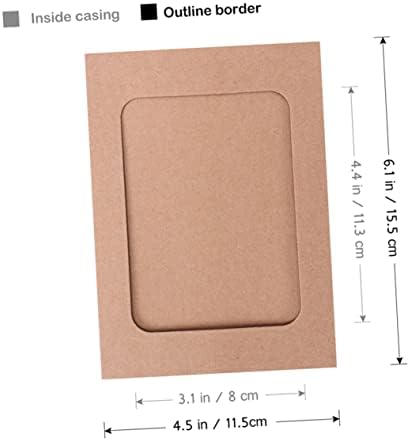 Toyvian 20pcs гроздобер рамки хартија за хартија рамка со фото рамка со низа фото рамка со клипови хартија фото рамка kraft хартија бамбус