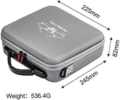 ЦСИАНКСИНГ Греј водоотпорна торба за складирање на беспилотни летала за носење чанта за куќиште за DJI Mini 3 Pro дрон