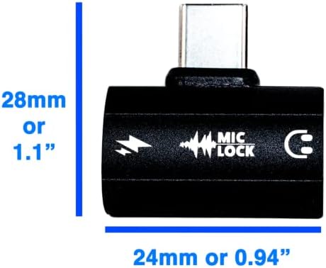 Микрофон Блокатор За Заклучување Микрофон-USB C Моќност Со Звучен Премин за Безбедност На Податоците &засилувач; Заштита На Приватноста Црна