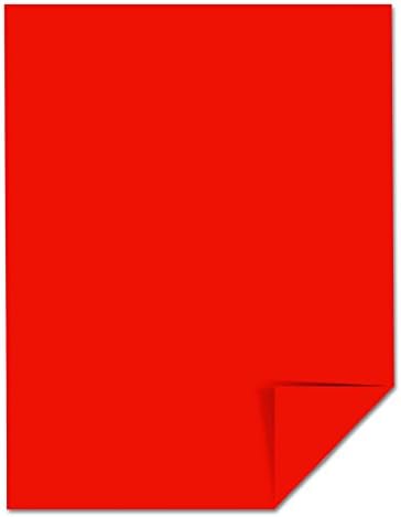 Неена хартија 22551 хартија во боја, 24lb, 8 1/2 x 11, повторно влегување црвено, 500 листови