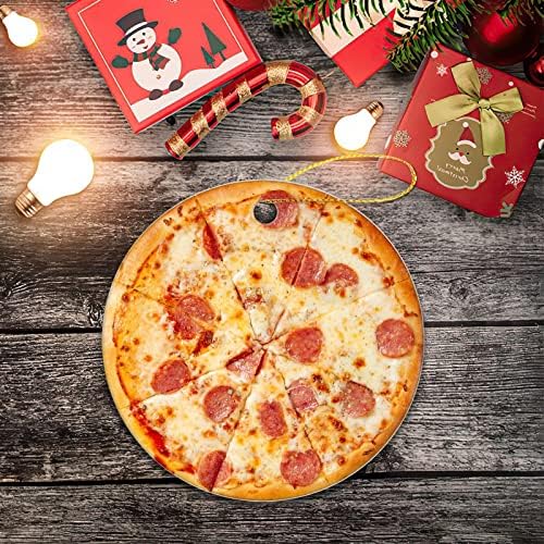 Орнаменти за пица со пица 2021 пица со украси за украси на елка од пиперони 3 Смешни Божиќни керамика украси Реална храна за храна за loversубителите