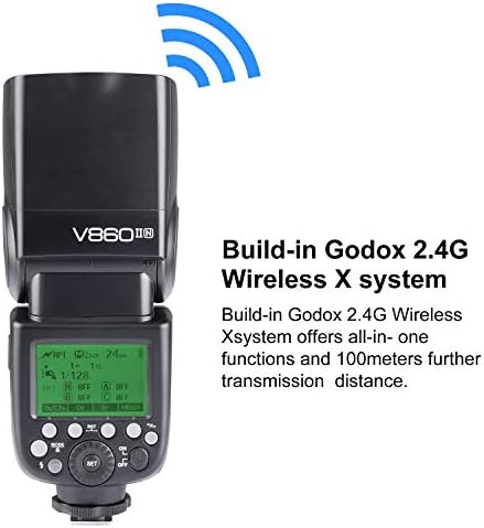 Godox V860II-N Флеш За Никон Камера Флеш Speedlite Speedlight I-TTL GN60 2.4 GSS 1 / 8000s Ли-јонска Батерија &засилувач; Godox XPro-N