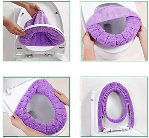 Задебелен тоалетен седиште за капаци на перничиња луксузни тоалети топло тоалетско седиште покрива топло тоа тоалетно седиште