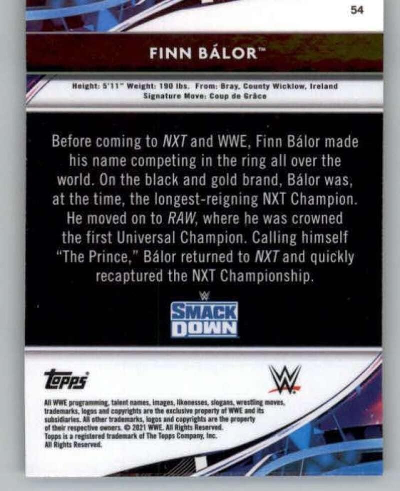 2021 Топс најдобра WWE 54 Фин Балор во борење картичка за трговија