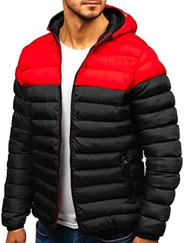 Водоотпорна јакна од Фсакјк, 2022 година, студени зимски капути Обични густи меки со качулка со качулка, пот, пот, патент јакни за дожд