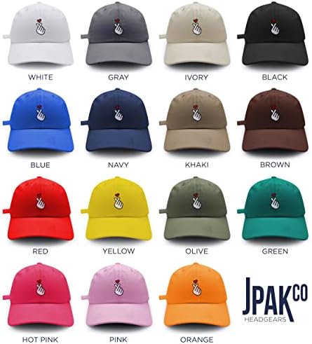 Jpak корејски бејзбол капаче за бејзбол капа, извезена памучна тато капа - знак на Кореја