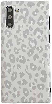 Светло сиво леопард животинско печатење мека IMD ​​телефонска кутија за Samsung Galaxy Note 10 Моден мат дизајн Симпатична