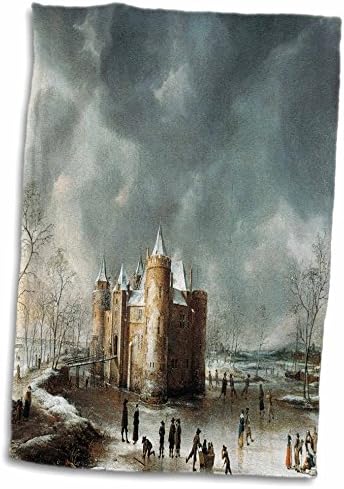 3DROSE Замокот на Муиден во зима, 1658 година од Јан Бирстрааттен - крпи