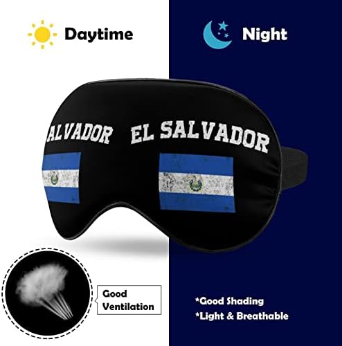 Ел Салвадор знаме маска за спиење мека маска за очи за очи со прилагодлива лента за мажи жени