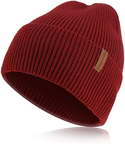 Pohlars Cuffed Soft Daily Beanie за мажи жени зимско топло плетено капаче за череп шарени обични капи.