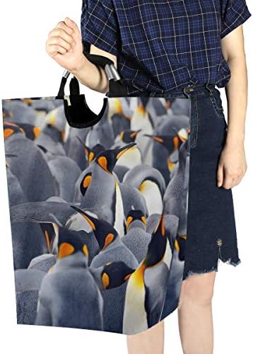 Нобрандирана Корпа За Перење Со Склопување Преклоплива Пречка За Перење - Кралски Птици Пингвини Голема Торба За Облека За Бања Водоотпорна