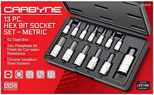 Carbyne Hex Bit Socket Set-13 Парче, S2 Челик | Метрички 2mm-14mm • Од Семејна Компанија За Алатки Со Седиште Во Сад.