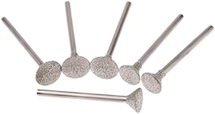 10PCS Diamond Grinding Head, shank T Shape Head Diamond Grinding Burrs Rotary Engraving Sets，2.35MM Shank Diameter（1.5mm Head Diameter）