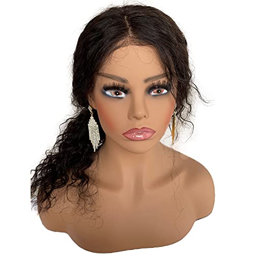 Венсијан манекен реалистична женска ПВЦ маникин глава со раменици прикажува реална манекенска глава биста за перики за перики